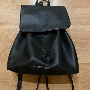 VS Black Faux Leather Backpack Purse